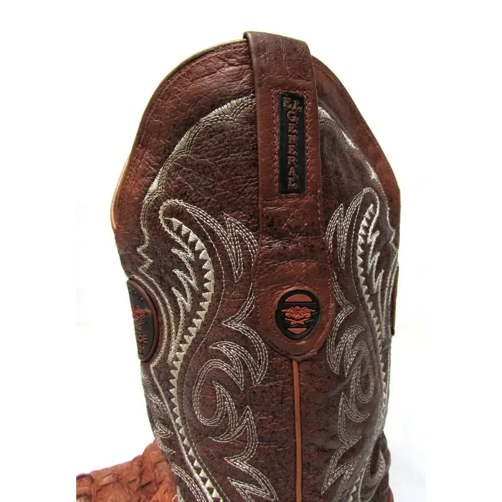 El General Alligator boots men's size 7 brown Brushpopper